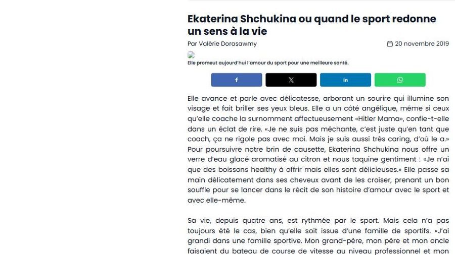 5-Plus article featuring Ekaterina Shchukina, Weight Loss Coach at Fitbox International